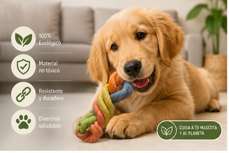 Juguete Ecológico de Cuerda para Mascotas
